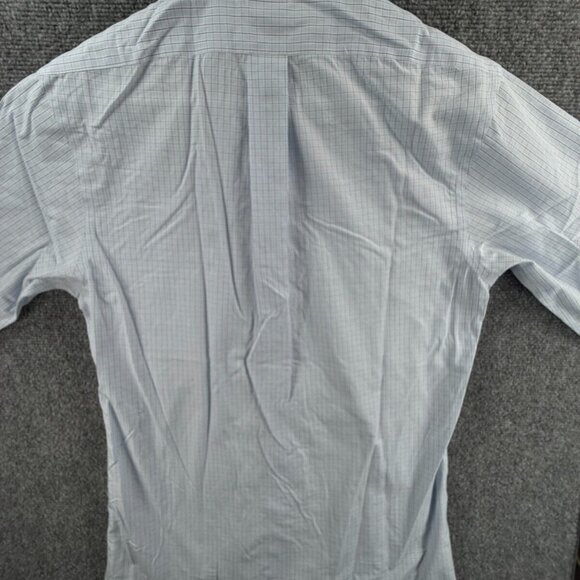 Brooks Brothers Slim Button-Down Blue Cotton 15-4/5 Non-Iron Check Long Sleeve - Picture 13 of 14